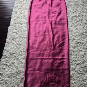 Express Fuchsia Satin Maxi Skirt